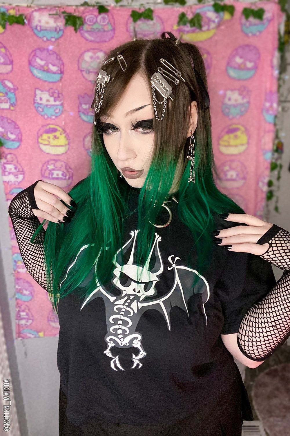 Batty Bones Crop Top sold by Vampire Freaks product image thumbnail 4