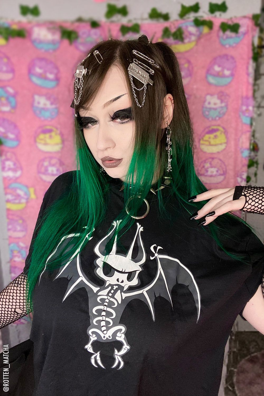 Batty Bones Crop Top sold by Vampire Freaks product image thumbnail 5