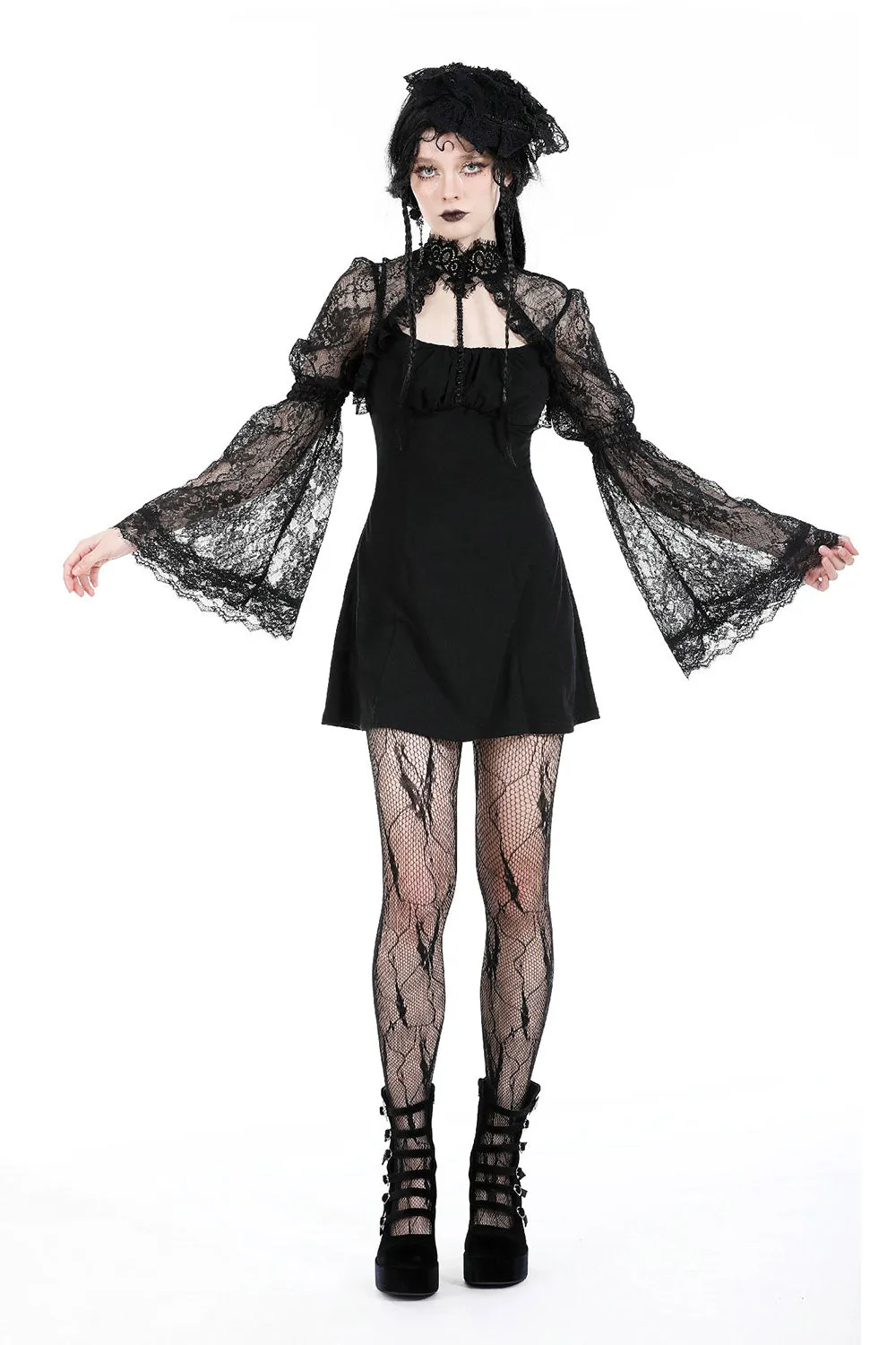 Haunted Gothic Keyhole Dress sold by Vampire Freaks product image thumbnail 2