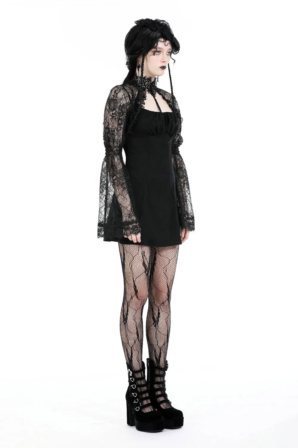 Haunted Gothic Keyhole Dress sold by Vampire Freaks product image thumbnail 4