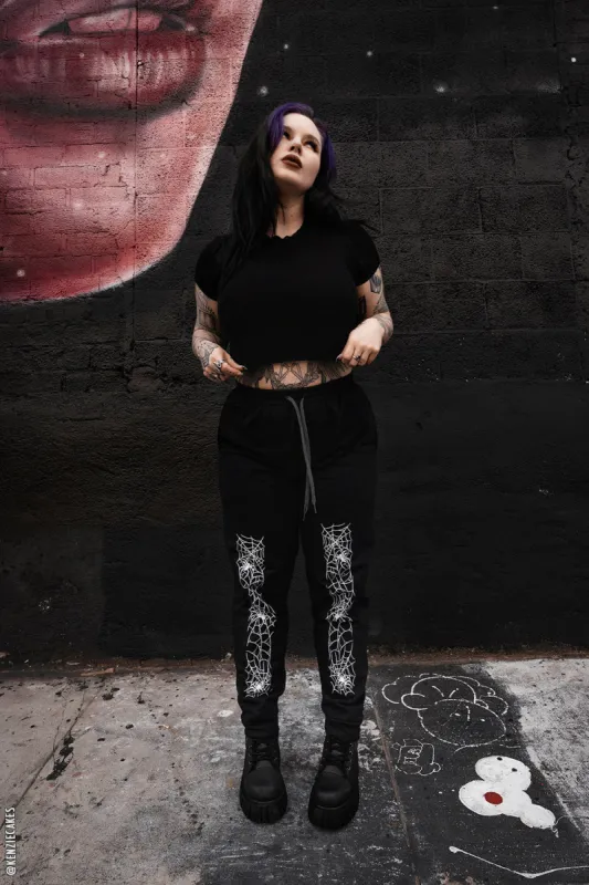 Spiderweb Joggers sold by Vampire Freaks