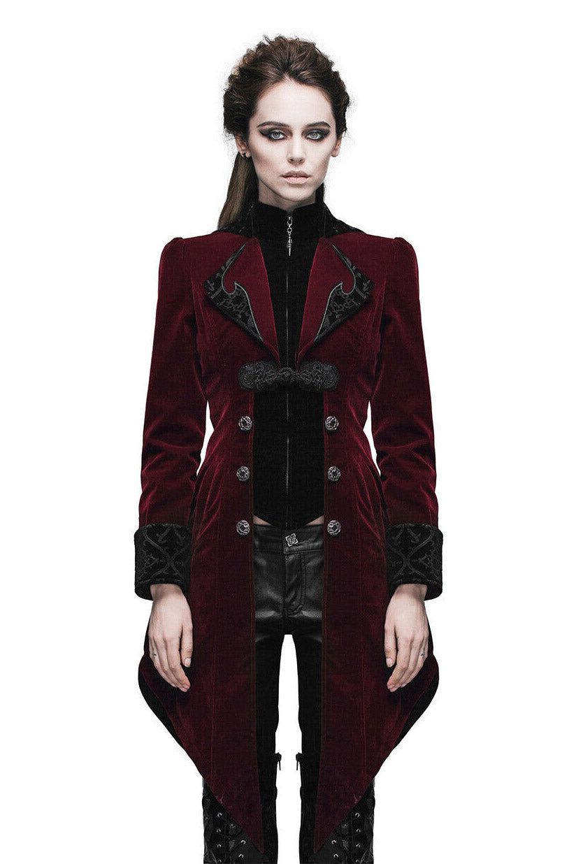 Crimson Blood Victorian Goth Coat sold by Vampire Freaks