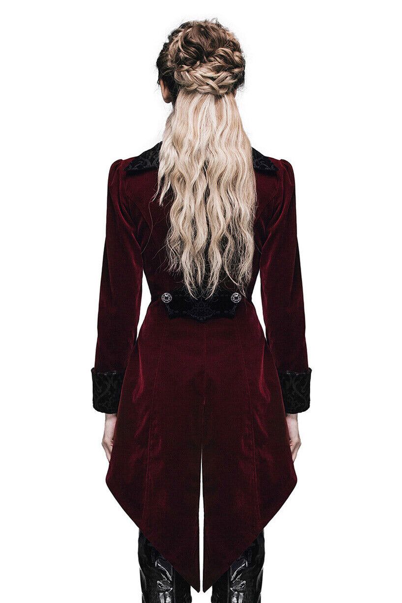 Crimson Blood Victorian Goth Coat sold by Vampire Freaks product image thumbnail 3