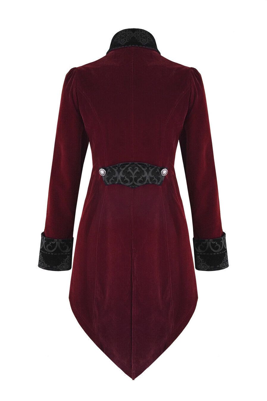 Crimson Blood Victorian Goth Coat sold by Vampire Freaks product image thumbnail 5