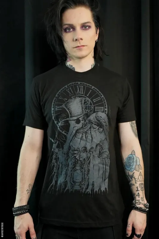 Plague Doctor T-shirt [GREY ASHES] sold by Vampire Freaks