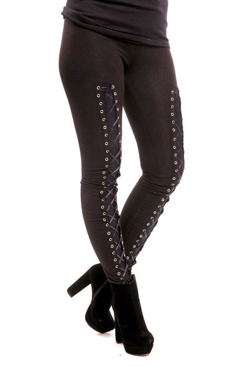 Heartless Arch Leggings sold by Vampire Freaks