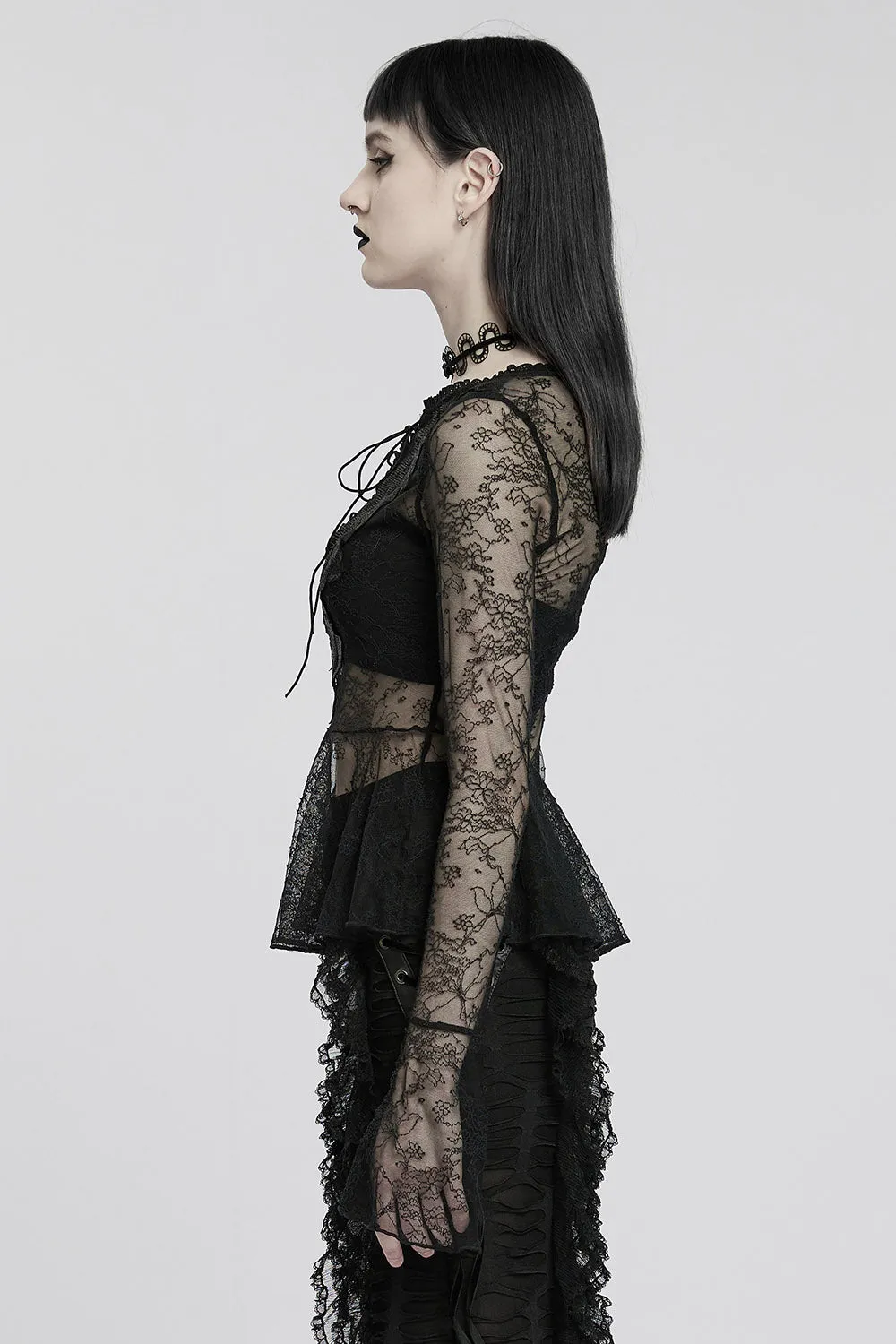 Wandering Spirit Ruffled Top sold by Vampire Freaks product image thumbnail 3
