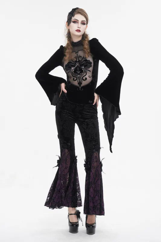 Bordeaux Bell Bottoms [PURPLE] sold by Vampire Freaks