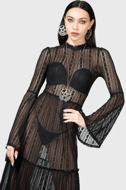 Amanita's Sorrow Maxi Dress [B] sold by Vampire Freaks