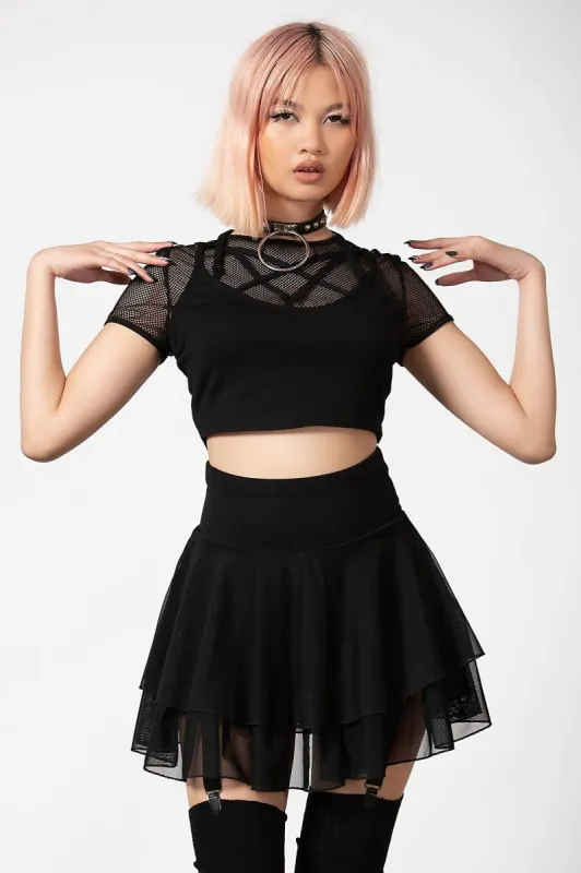 Yasumi Mesh Skirt sold by Vampire Freaks