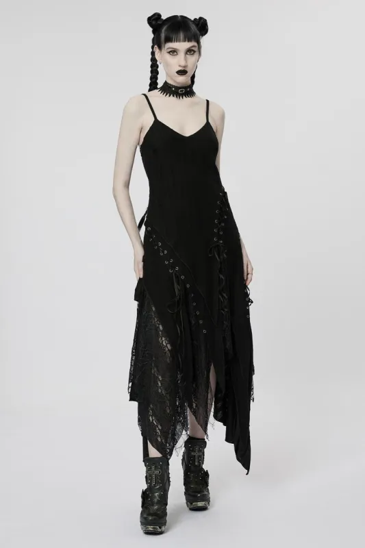 Forest Fae Tattered Maxi Dress sold by Vampire Freaks