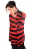 Red/Black Striped Distressed Sweater sold by Vampire Freaks