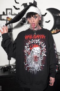 Hail Santa Sweatshirt sold by Vampire Freaks