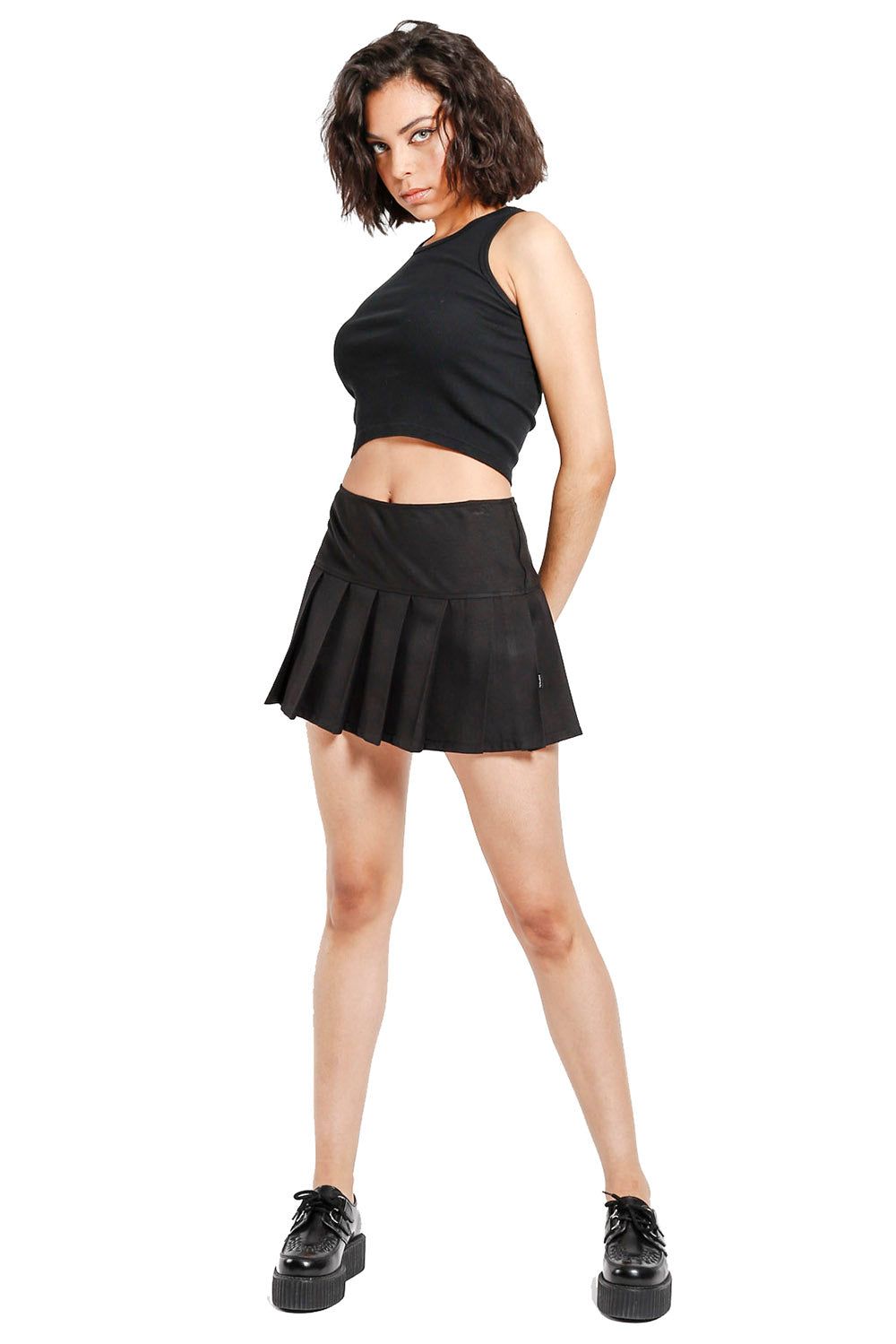 Tripp Black Pleated Skirt sold by Vampire Freaks product image thumbnail 2