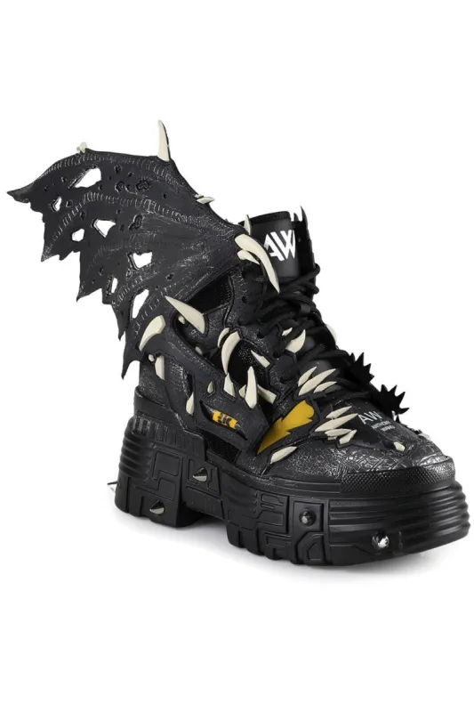 Black Apple Batwings Platforms sold by Vampire Freaks