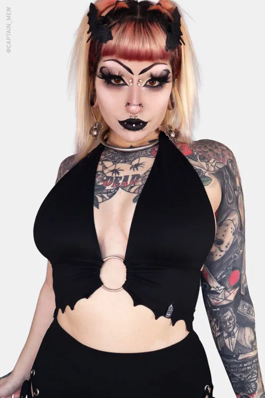 Draculas Daughter O-Ring Halter Top sold by Vampire Freaks