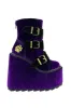 Dune Lo Clawdeen Platforms [PURPLE VELVET] sold by Vampire Freaks