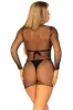 Goth Club Fishnet Mini Dress sold by Vampire Freaks