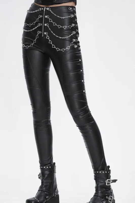 Drawn to Darkness Vegan Leather Pants sold by Vampire Freaks