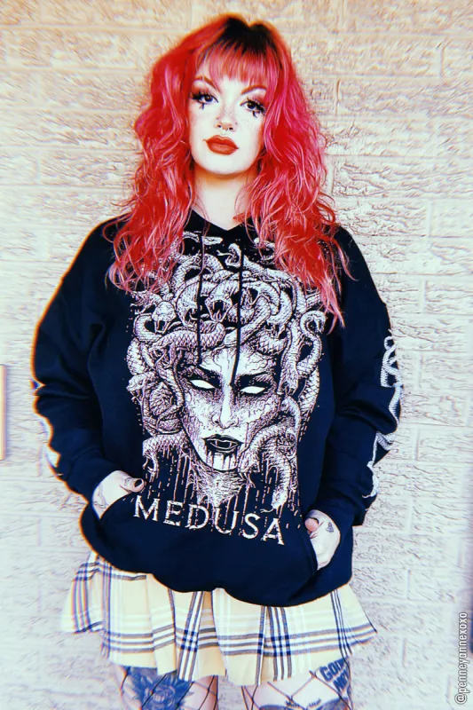Medusa Hoodie [Zipper or Pullover] sold by Vampire Freaks
