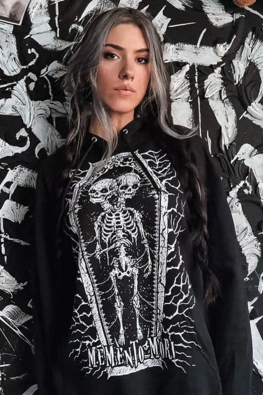 Memento Mori Conjoined Skeleton Twins Hoodie [Zipper or Pullover] sold by Vampire Freaks