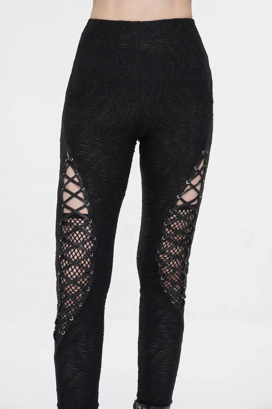 Cut Out High-Waisted Leggings sold by Vampire Freaks product image thumbnail 3