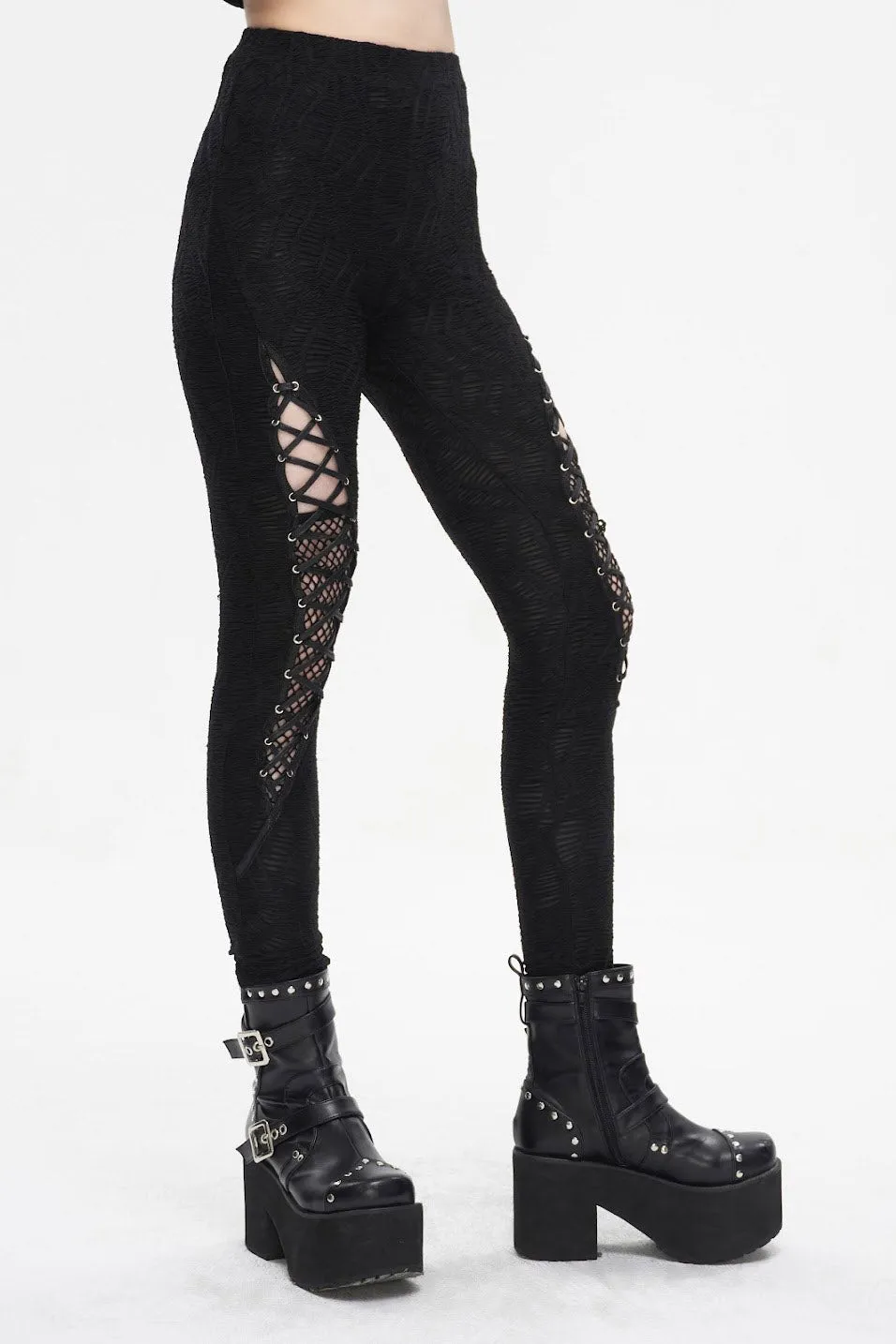 Cut Out High-Waisted Leggings sold by Vampire Freaks product image thumbnail 2