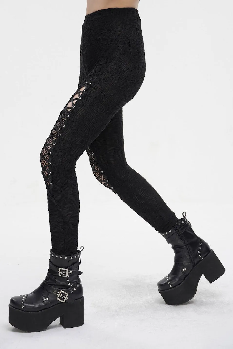 Cut Out High-Waisted Leggings sold by Vampire Freaks product image thumbnail 5