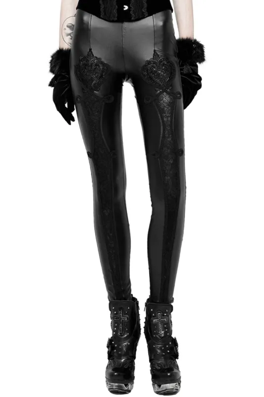 Night Ritual Leather Leggings [BLACK] sold by Vampire Freaks
