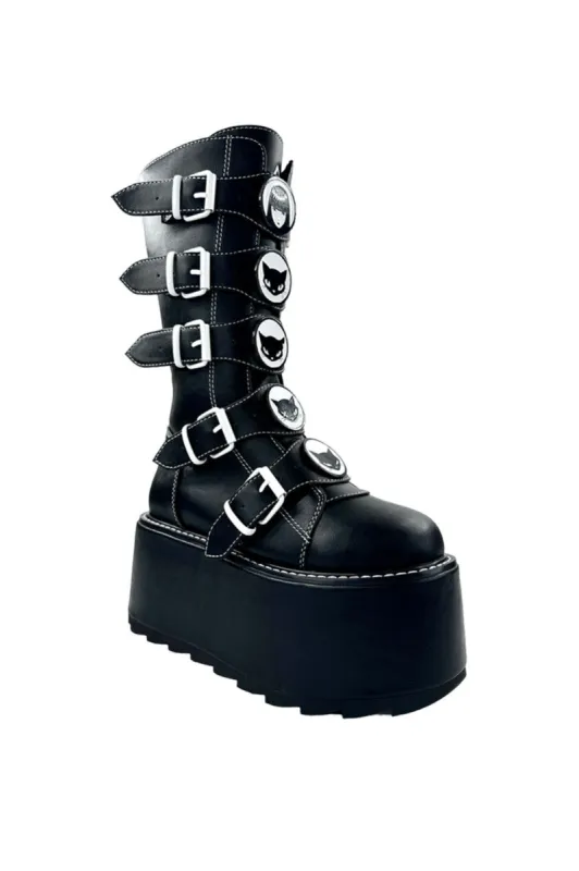 Phazer Emily The Strange Platform Boots [BLACK/WHITE] sold by Vampire Freaks