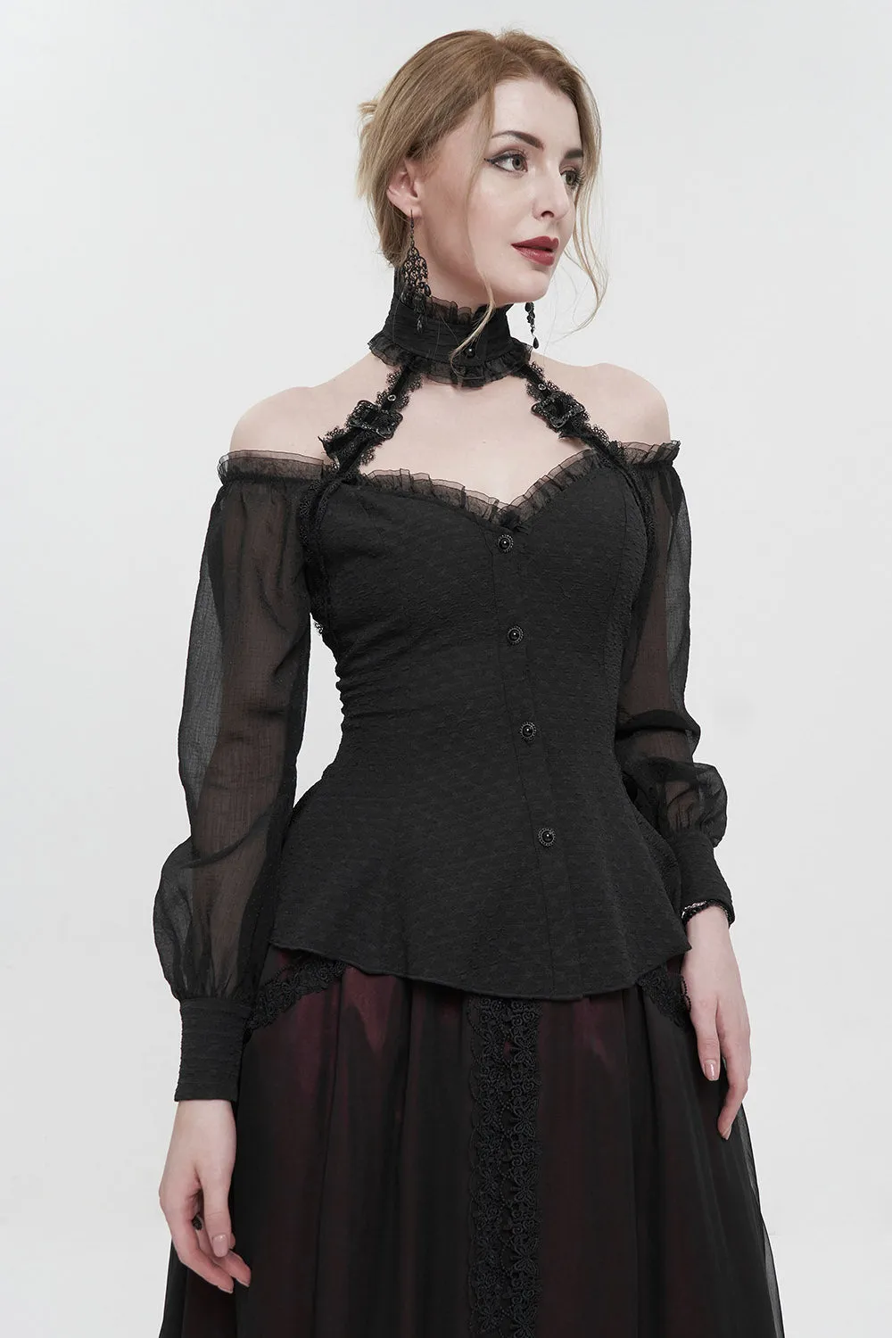 Gothic Lullaby Halter Top sold by Vampire Freaks product image thumbnail 3