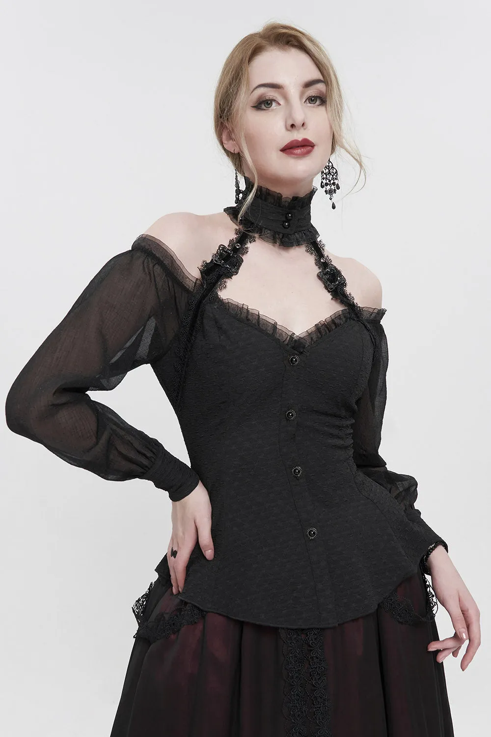 Gothic Lullaby Halter Top sold by Vampire Freaks product image thumbnail 5