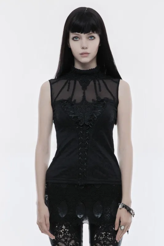 Night Ritual Embroidered Tank Top sold by Vampire Freaks