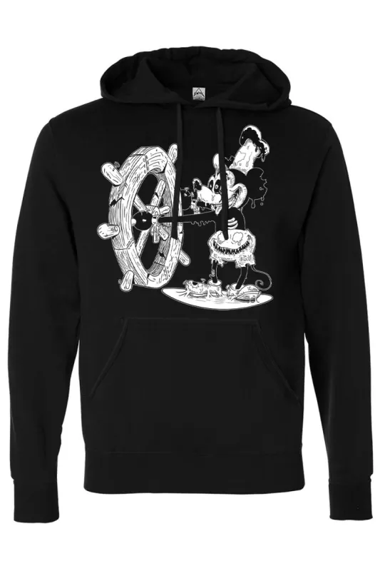 Steamboat Willie Mickey Zombie Hoodie [Zipper or Pullover] sold by Vampire Freaks