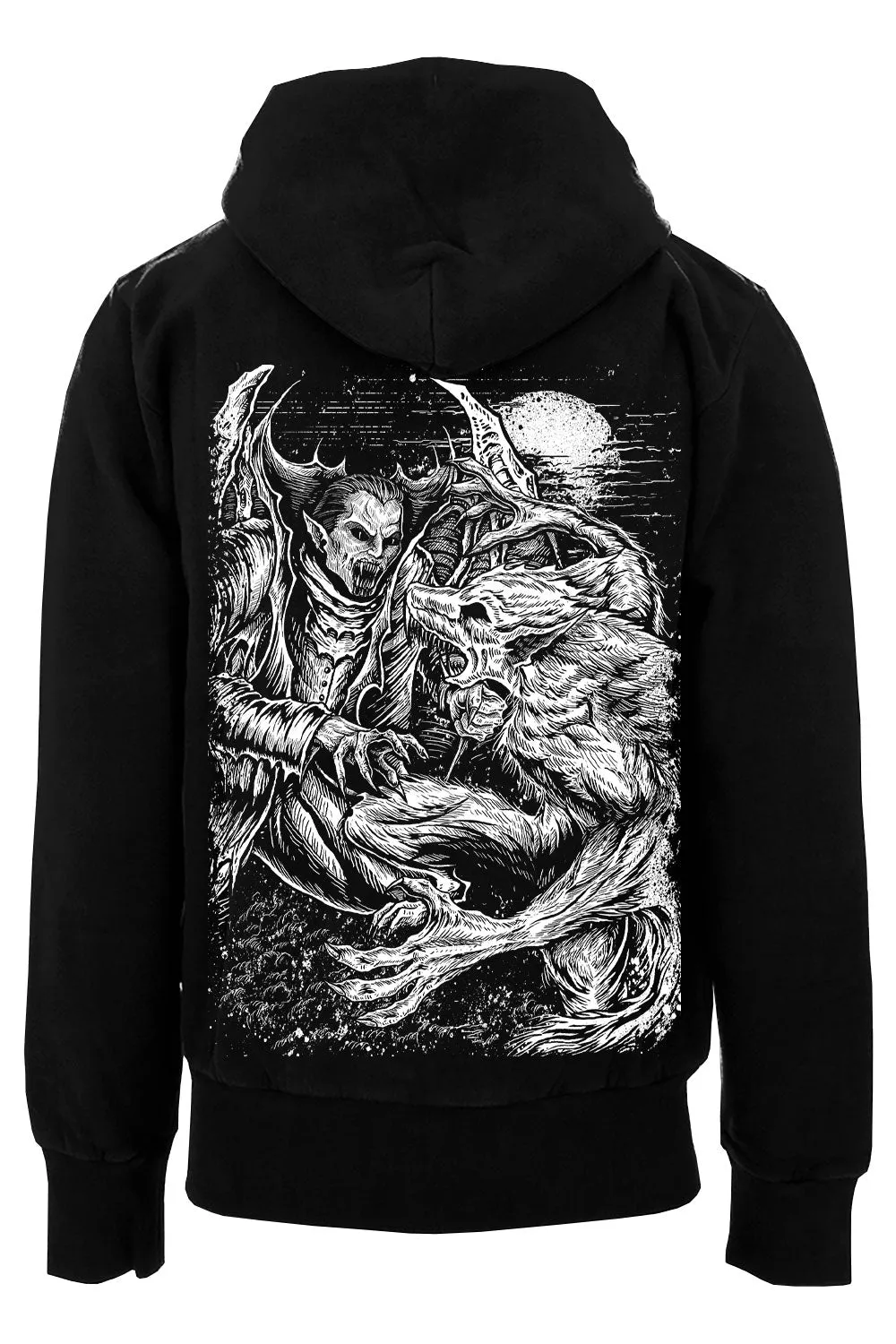 Vampire VS Werewolf Hoodie sold by Vampire Freaks product image thumbnail 3