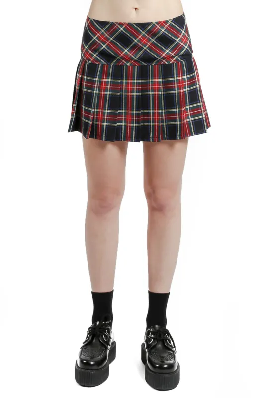 Tripp NYC Pleated Skirt [Black Plaid] sold by Vampire Freaks