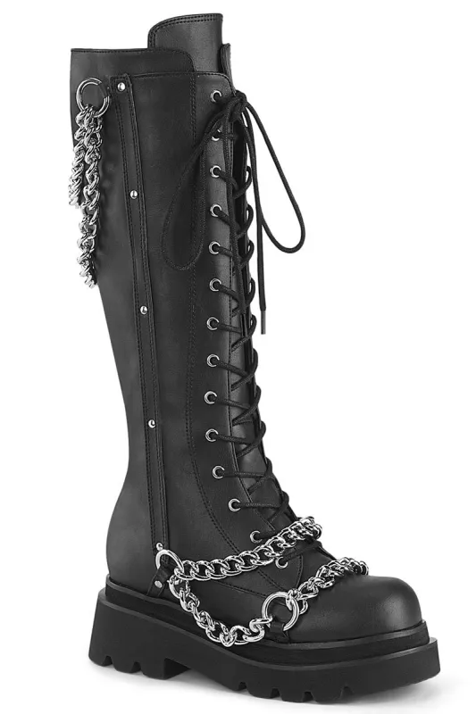 Black Parade Knee-High Boots [RENEGADE-215] sold by Vampire Freaks
