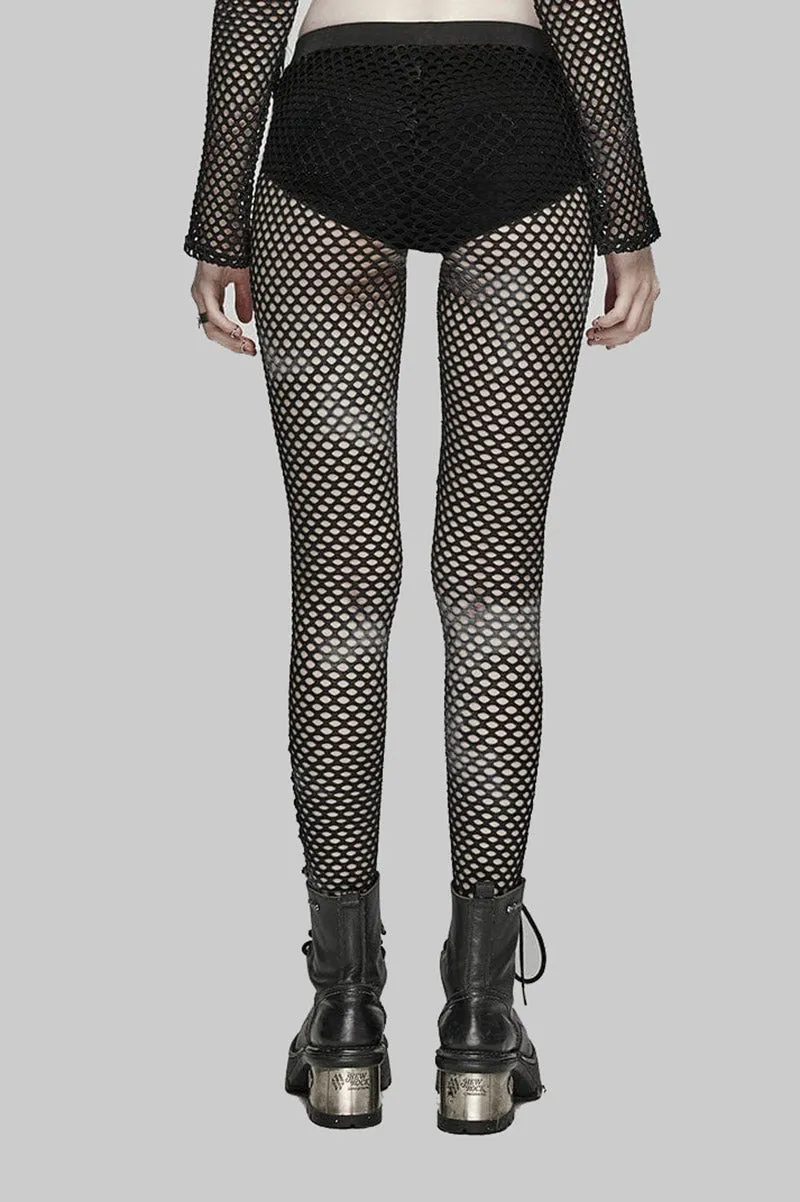 Bleached Bones Fishnet Leggings sold by Vampire Freaks product image thumbnail 4