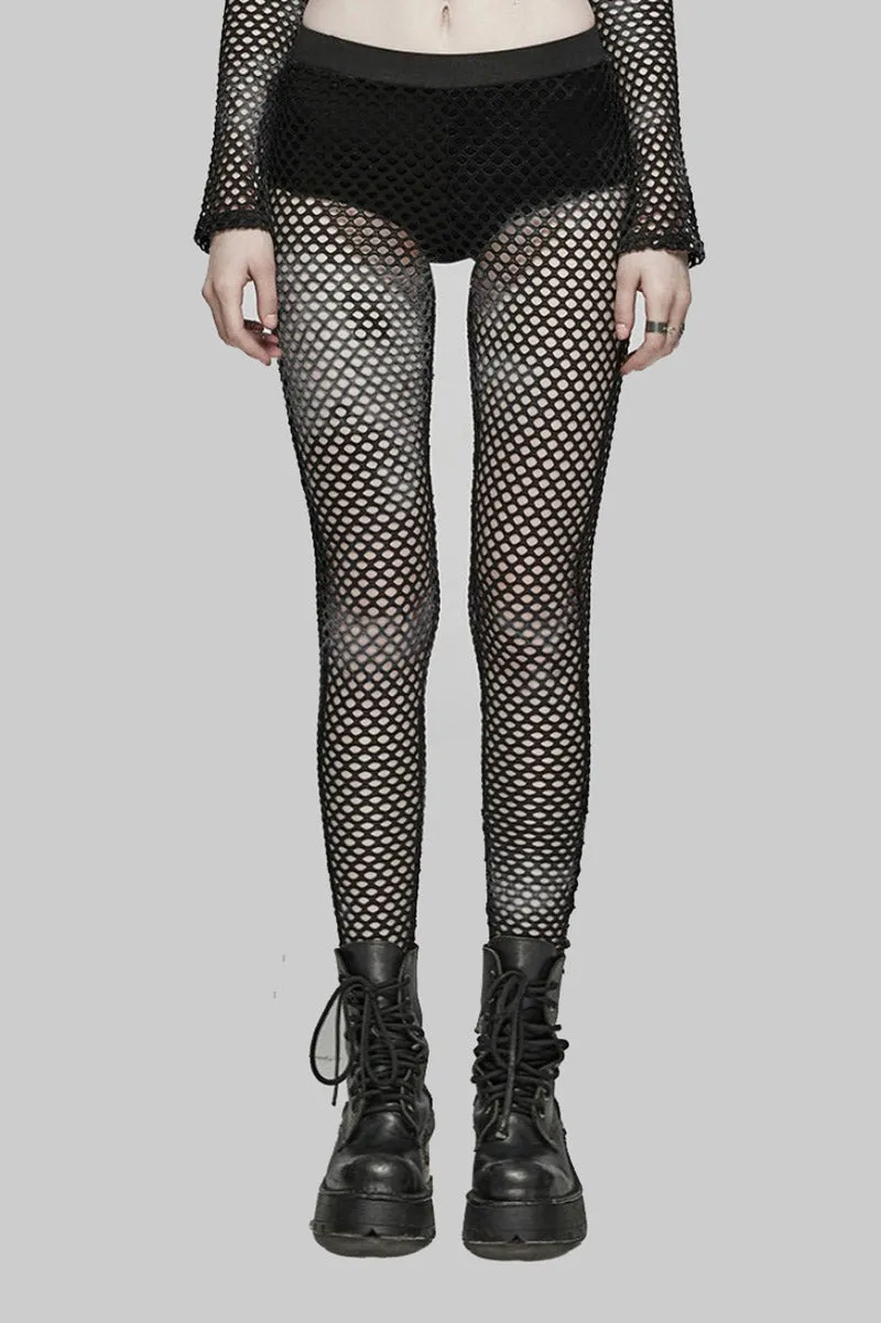 Bleached Bones Fishnet Leggings sold by Vampire Freaks