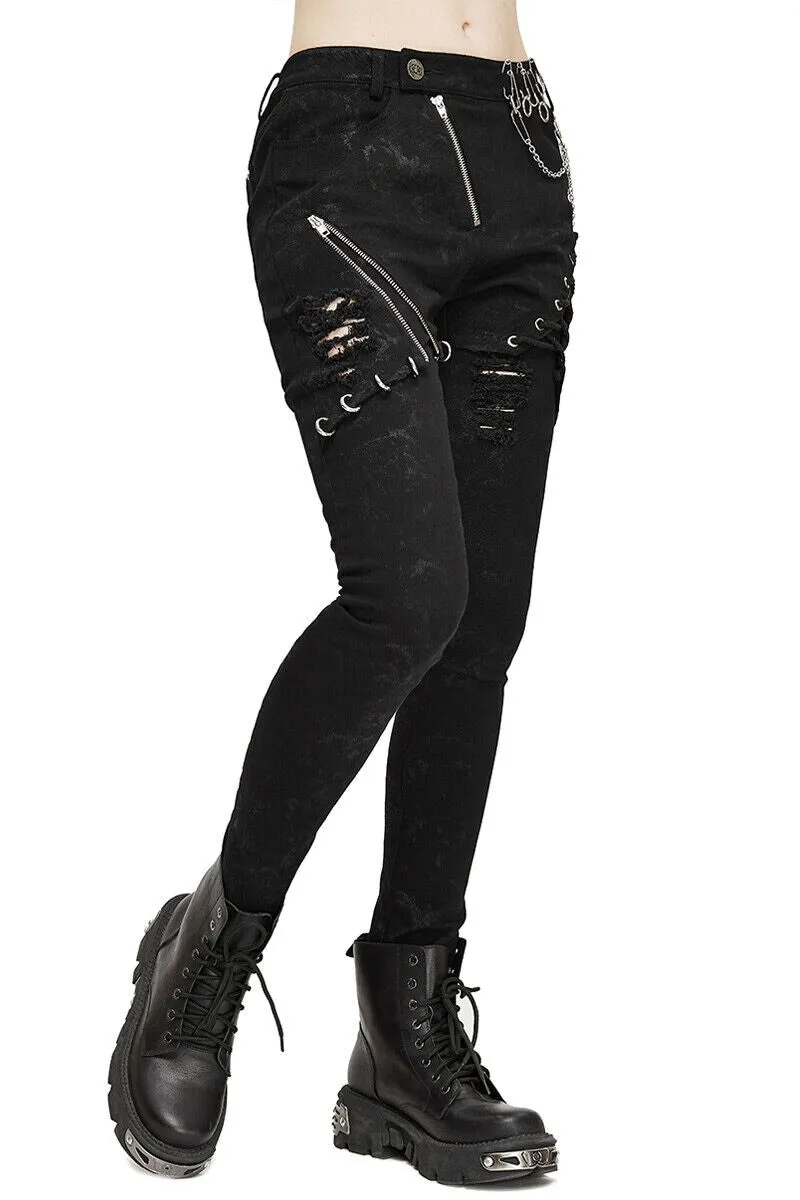 Pierced Punk Skinny Pants sold by Vampire Freaks product image thumbnail 2