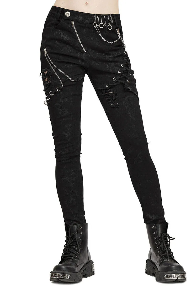 Pierced Punk Skinny Pants sold by Vampire Freaks product image thumbnail 4