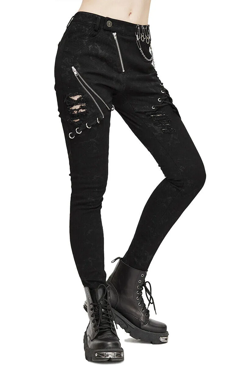 Pierced Punk Skinny Pants sold by Vampire Freaks product image thumbnail 5