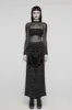 Vlad Velvet Leg Slit Skirt sold by Vampire Freaks