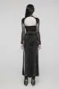 Vlad Velvet Leg Slit Skirt sold by Vampire Freaks