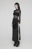 Vlad Velvet Leg Slit Skirt sold by Vampire Freaks
