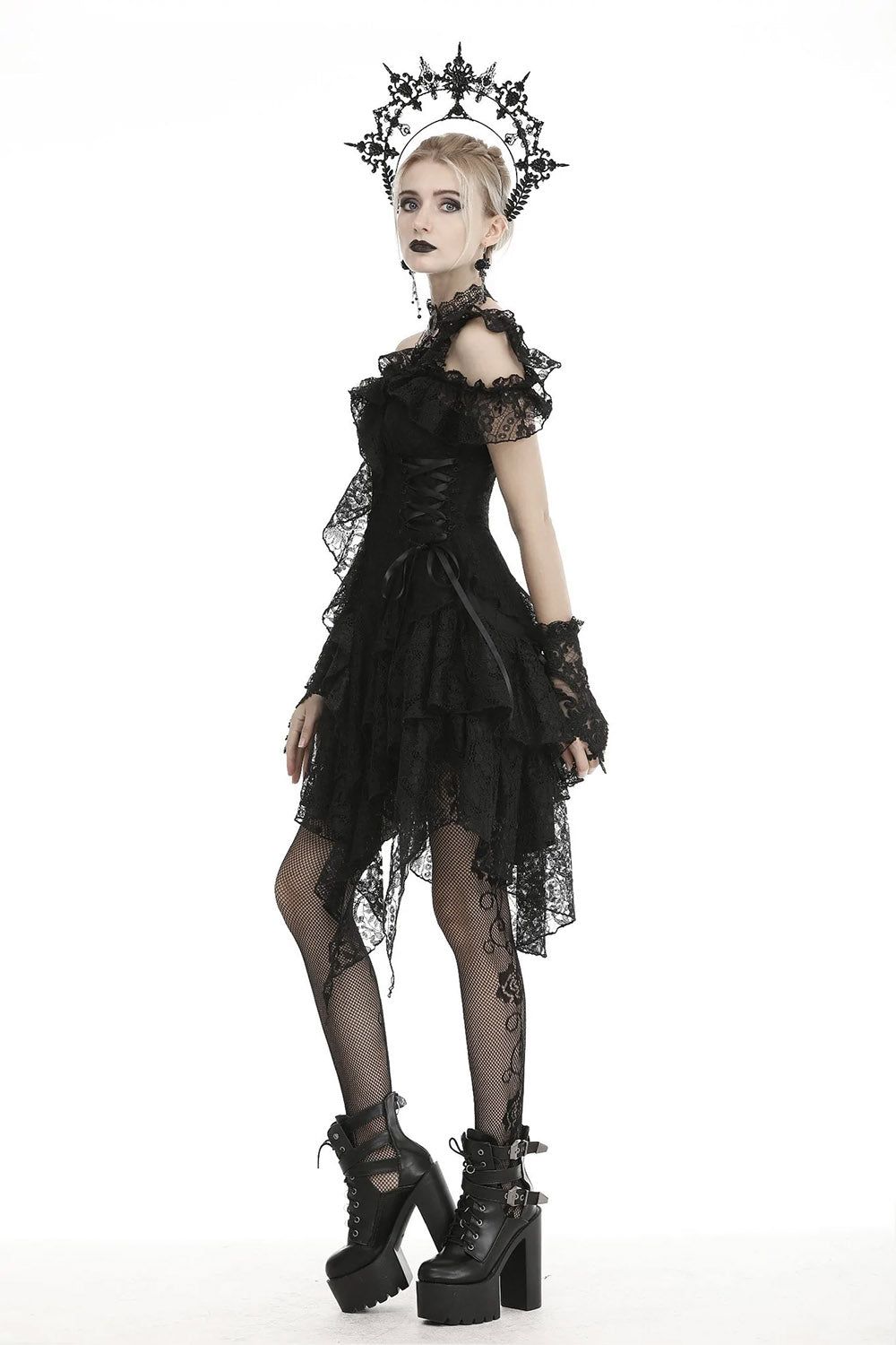 Gothic Saintling Lace Dress sold by Vampire Freaks product image thumbnail 3
