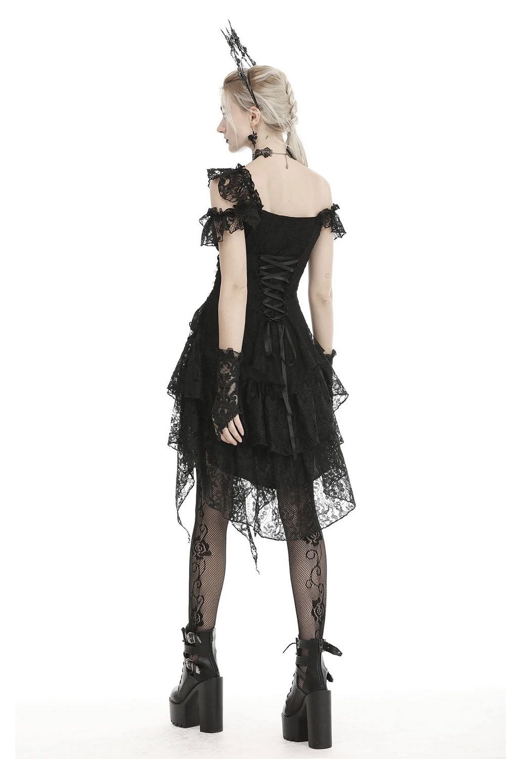 Gothic Saintling Lace Dress sold by Vampire Freaks product image thumbnail 4