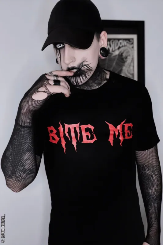 Bite Me T-shirt sold by Vampire Freaks