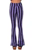 Purple and Black Striped Hellz Bellz Flares [BLACK/PURPLE] sold by Vampire Freaks