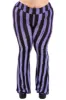 Purple and Black Striped Hellz Bellz Flares [BLACK/PURPLE] sold by Vampire Freaks